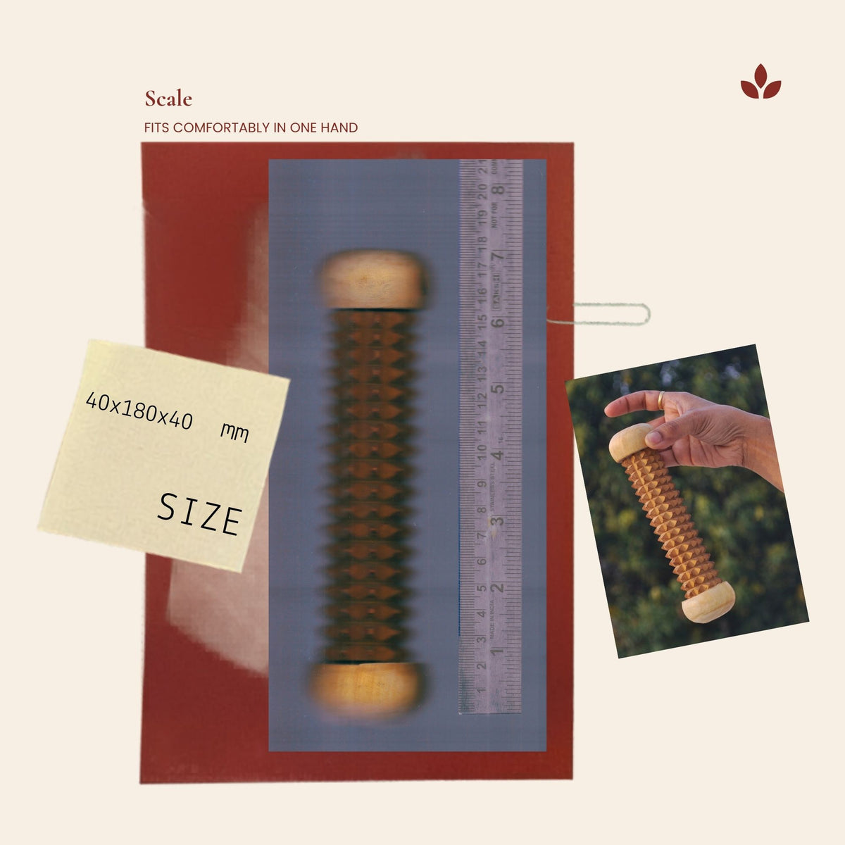 Wooden muscle recovery roller