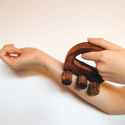 Handheld Wooden Body Massage Roller