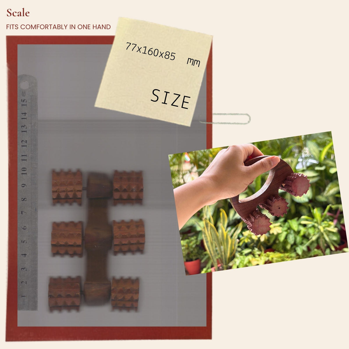 Handheld Wooden Body Massage Roller