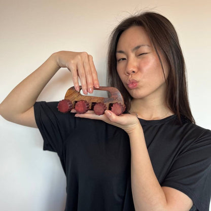 Handheld wooden deep tissue massager