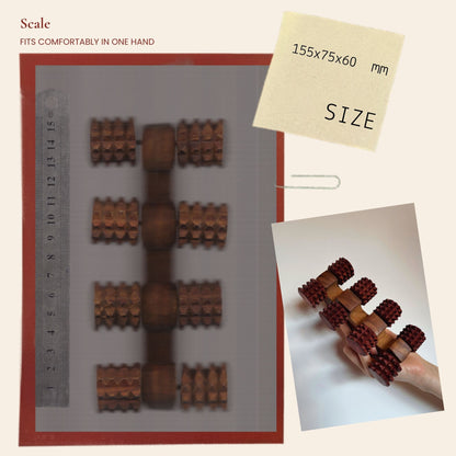 Handheld wooden deep tissue massager