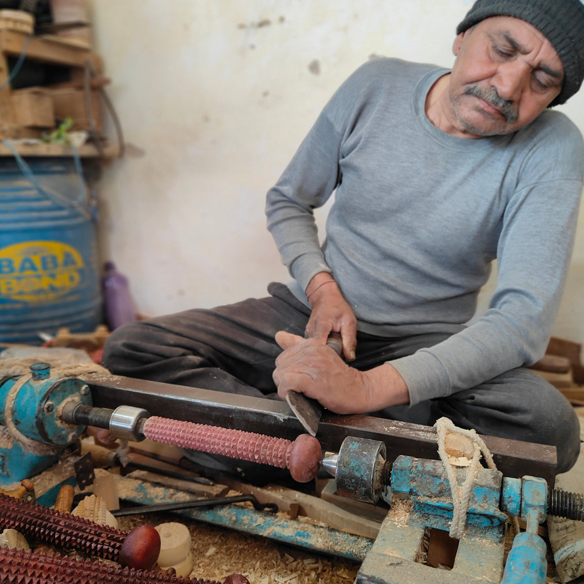 Handmade wooden recovery roller