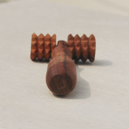Wooden deep tissue massage roller