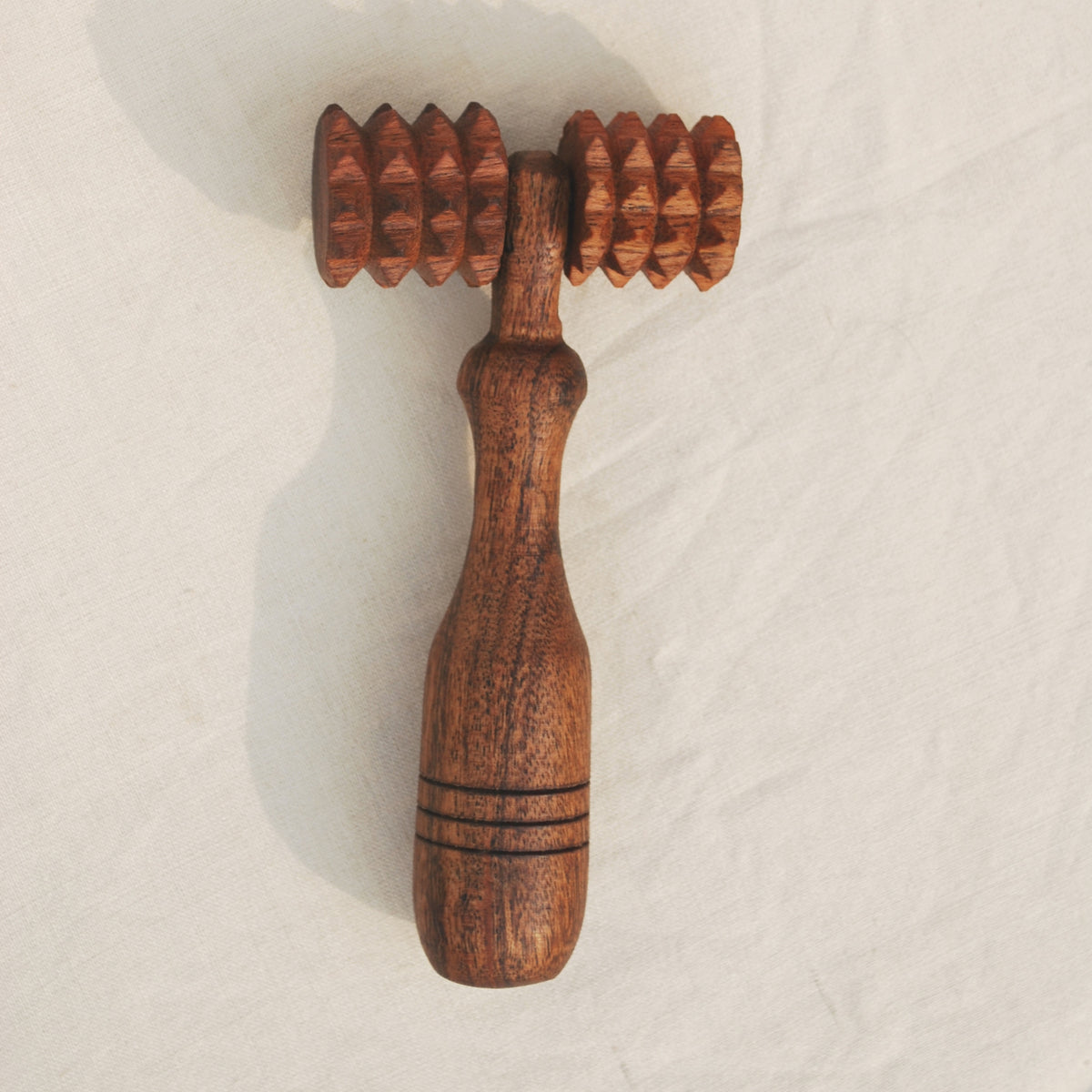 Wooden deep tissue massage roller