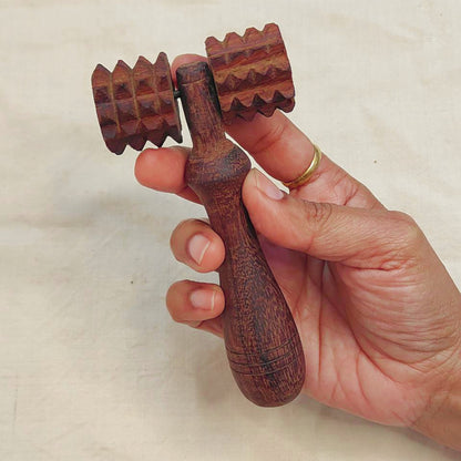 Wooden deep tissue massage roller