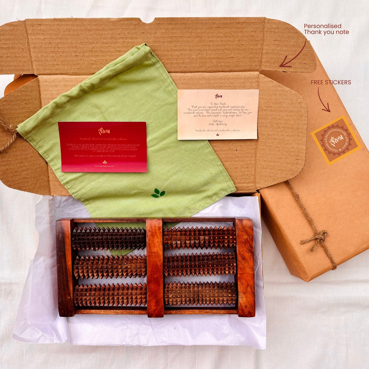 Wooden foot reflexology board