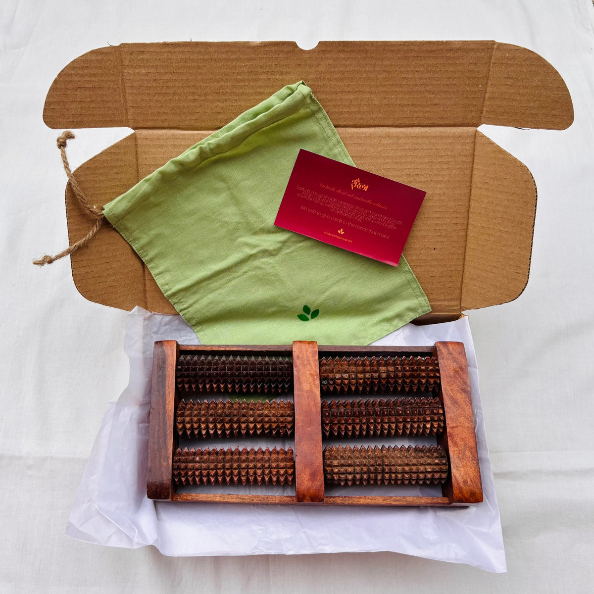 Wooden foot reflexology board