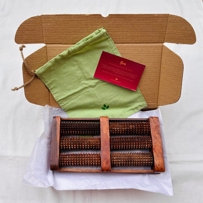 Wooden foot reflexology board