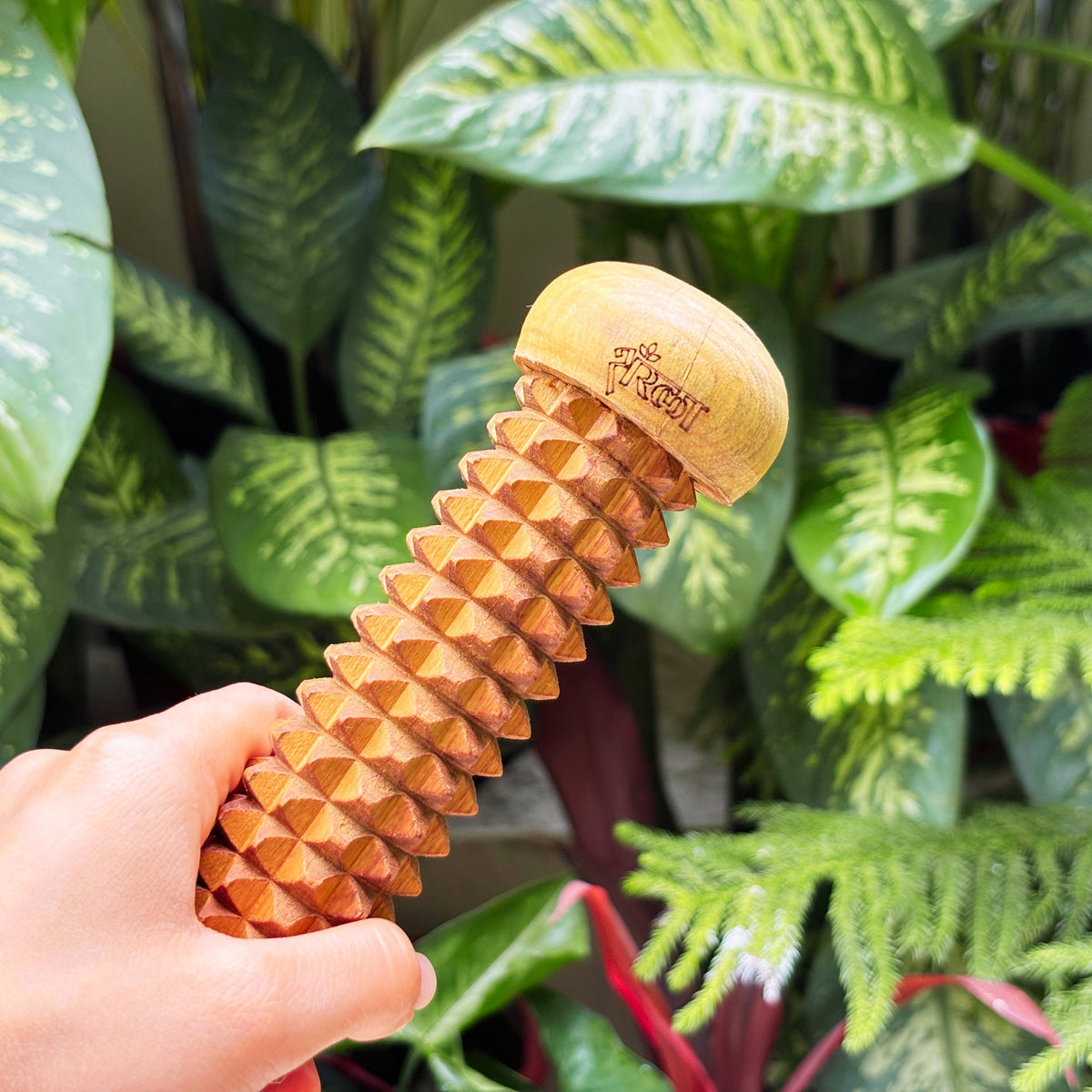 Wooden muscle recovery roller