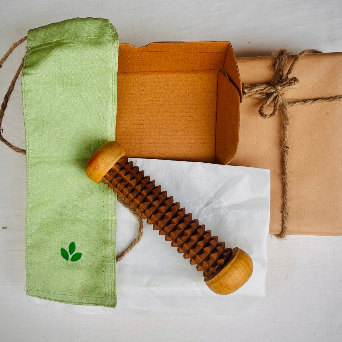 Wooden muscle recovery roller
