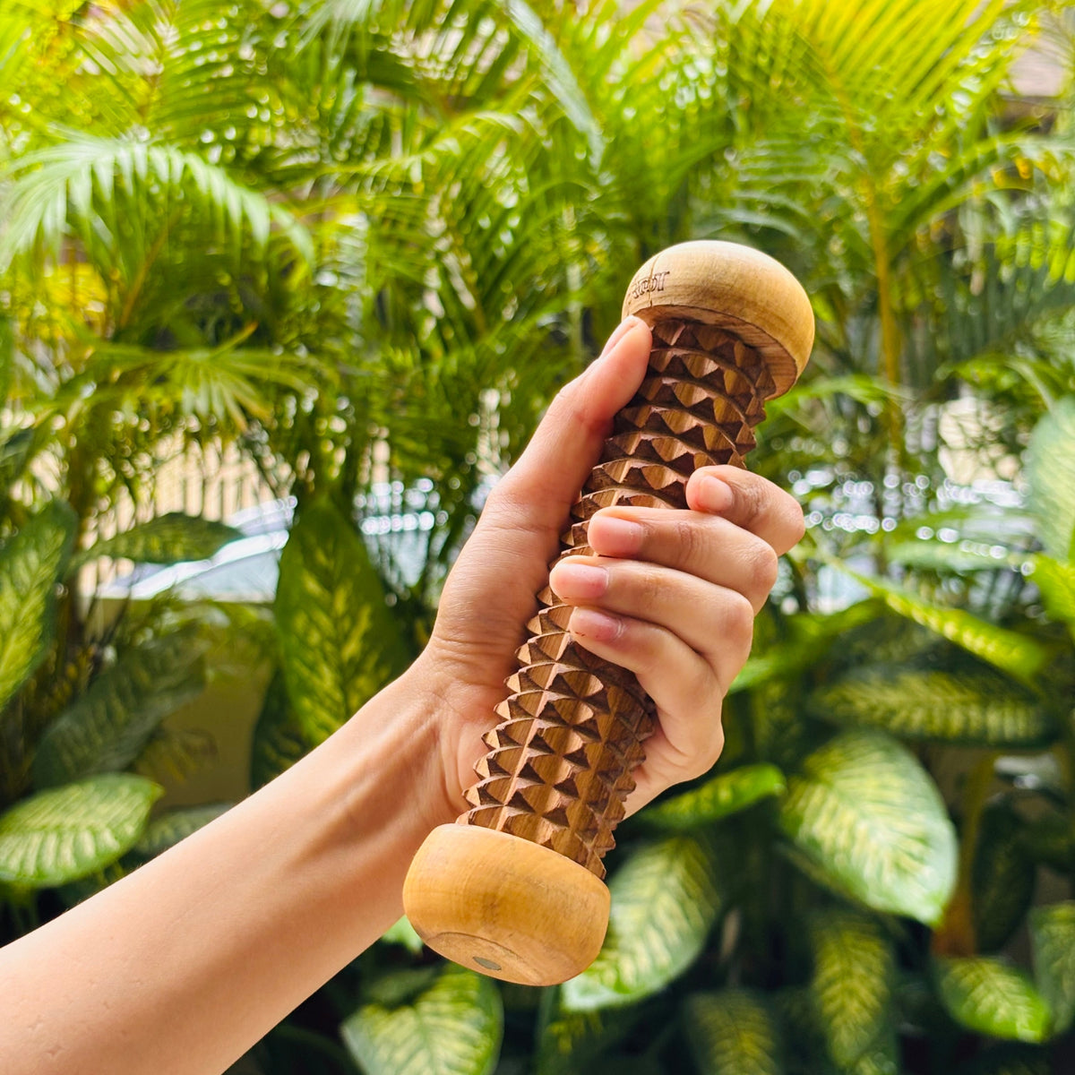 Wooden muscle recovery roller